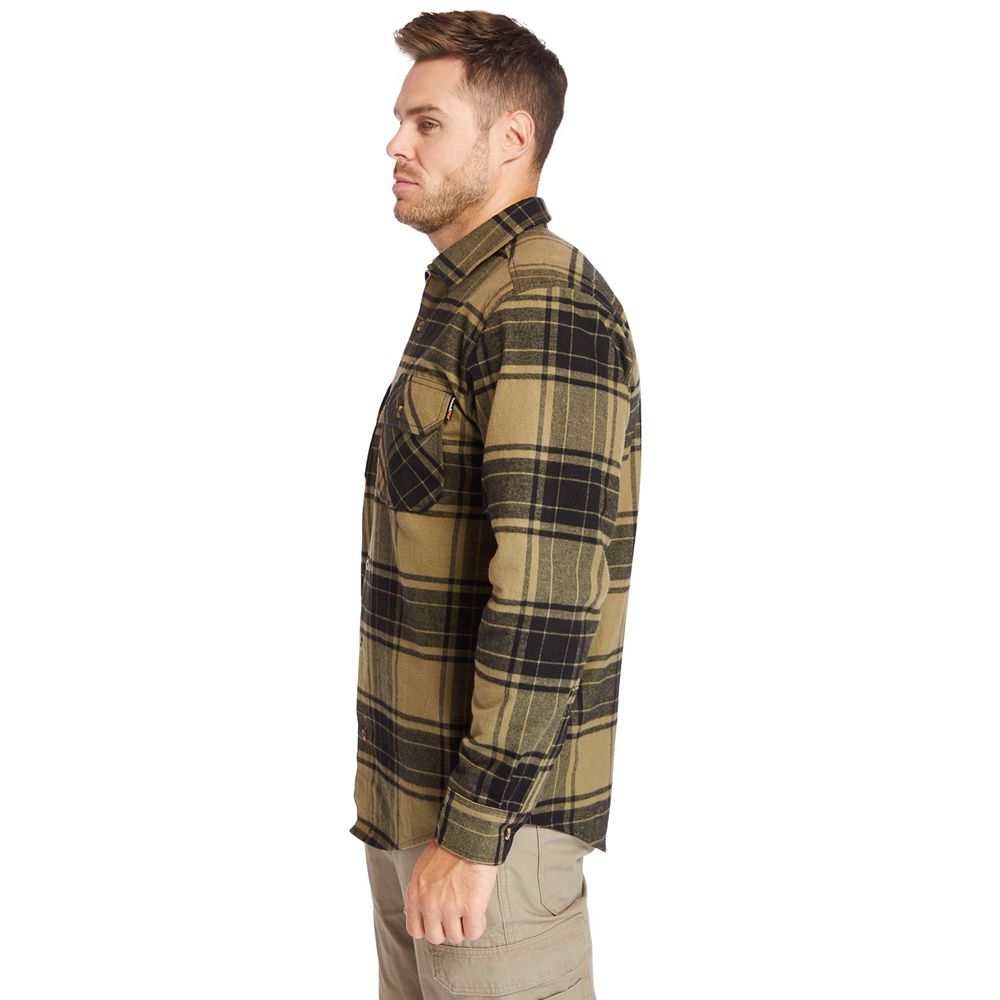 Camasi Timberland Barbati Masline Verzi - Pro® Woodfort Heavyweight Flannel Work - Romania - LTBXRJ0